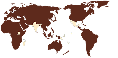 Carte du monde Vanille